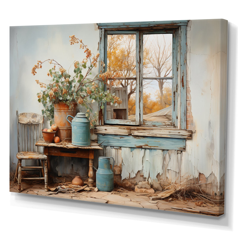 Marynn " Minimalism Farm Poteries III ", Toile tendue, H 16 po x l 32 po x P 1 po