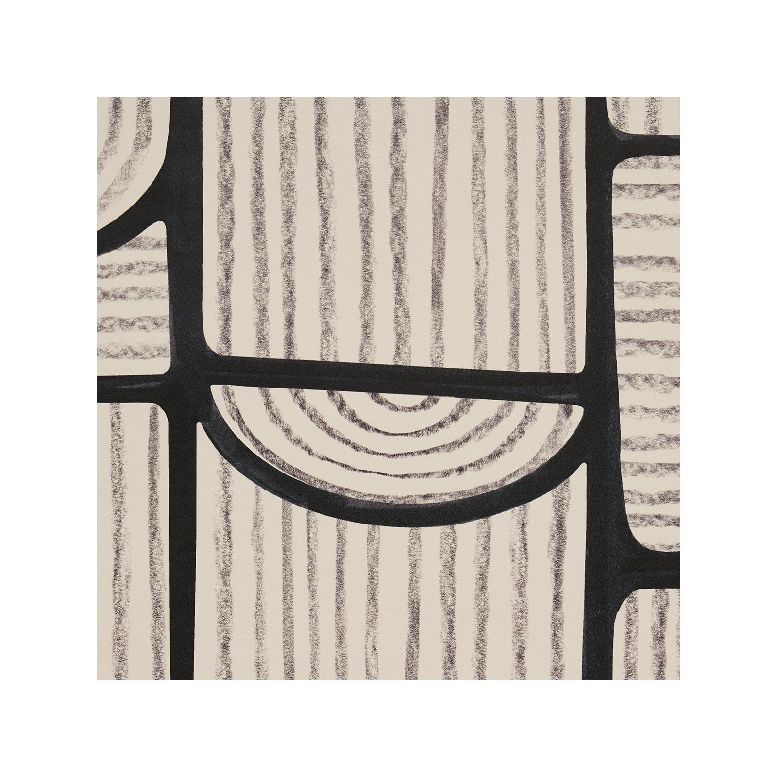 Schumacher x Backdrop Bloomsbury Wallpaper, Carbon