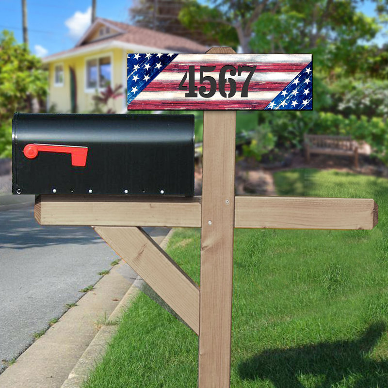 Enseigne suspendue drapeau américain à 1 ligne, H 18 po x l 7,5 po x P 1 po