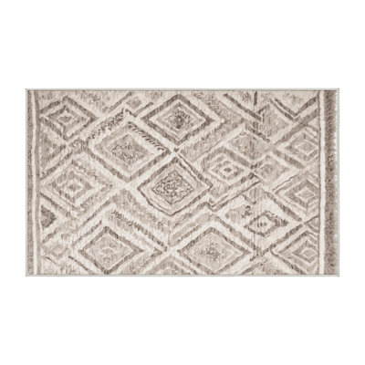 Machine Washable Beige Area Rug