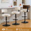 Tabouret de bar pivotant à hauteur réglable 25-33 po Sonja-130115390