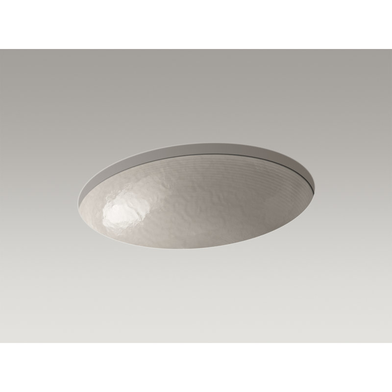 Whist Oval Glass Undermount Bathroom Sink, Translucent Doe