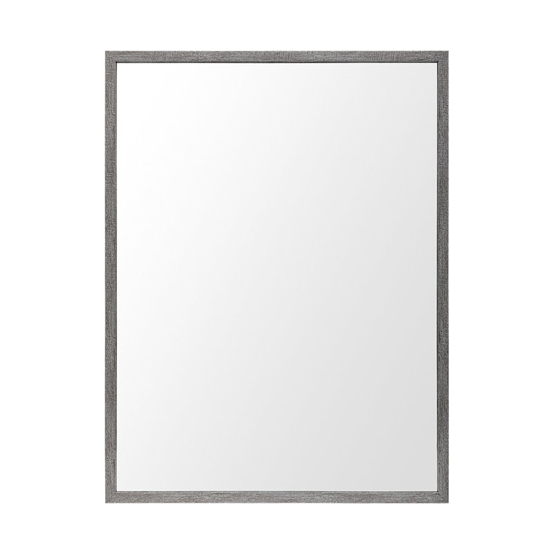 Miroir de salle de bain Aariah, H 41,5 po x l 31,5 po, Gris