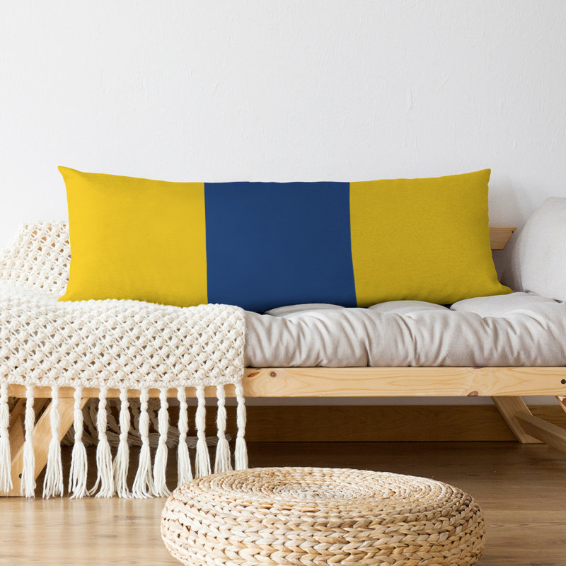 Polyester Medium Pillow, Achilles Football, Medium Blue/Light Yellow