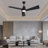 Modern Dimmable Ceiling Fan Light With Remote Control-924146585