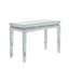 Console en verre argenté à miroir avec embellissements cloutés en cristal