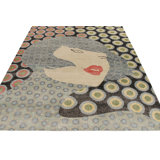 Distressed Homage Hand Knotted Wool Animal Print Area Rug