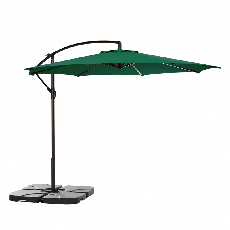Parasol déporté Hartt de 3 m, Vert foncé
