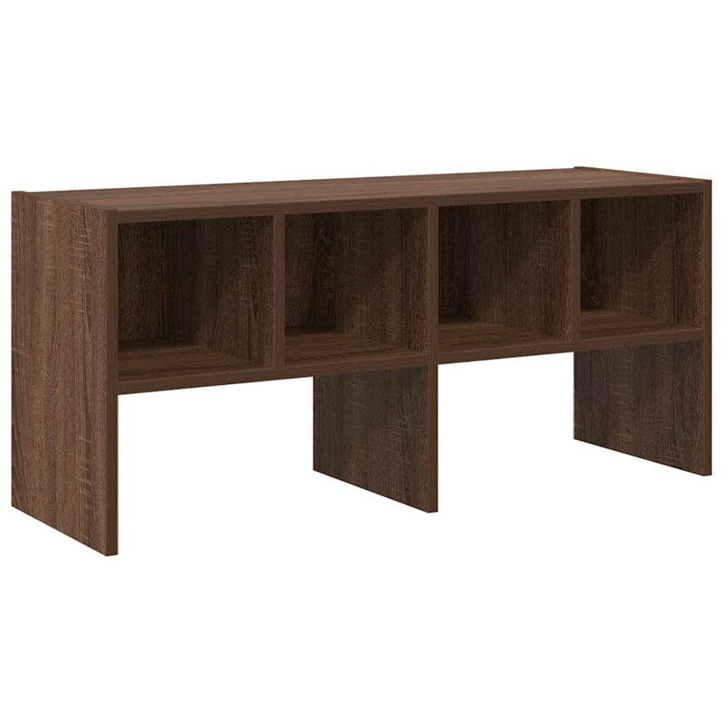 Stefenie 4 Pair Yes Shoe Rack, Brown Oak