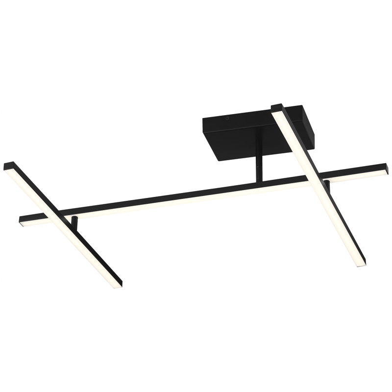 Ahleena - Adjustable LED Semi-Flush, Track - Acrylic Lens Shade - 29 W, Matte Black