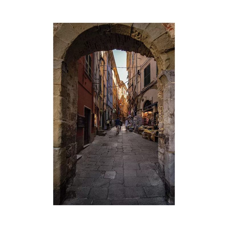 Street Of Porto Venere by Enzo Romano - Print on Canvas, Wrapped Canvas, 101.6cm H x 66.04cm W x 1.91cm D