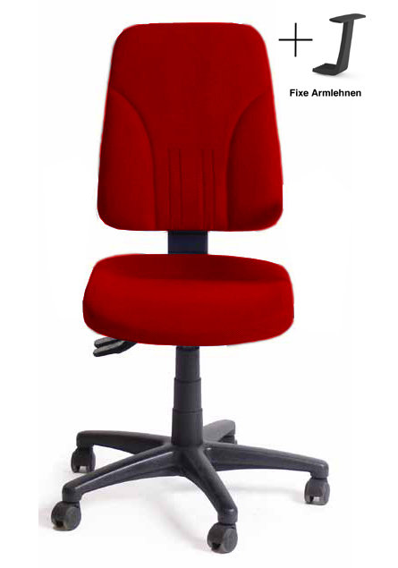 Symple Stuff Polyurethane and Mesh Office Chair, No armrests, Red