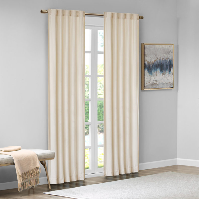 Paire de rideaux occultant Hegewisch, Beige, L 37 po x L 84 po