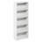 Furinno Basic 5-Tier Open Shelf Bookcase, Bookshelf, Storage Organizer, 7 x 17 x 44, White-116834301