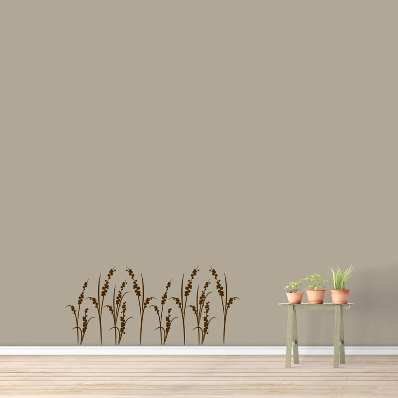 Décalcomanie murale Blossom Grass, Brun chocolat