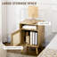 39cm W Engineered Wood Bedside Table