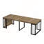 Table de salle à manger extensible Modern 23,62 "-118", sièges 2-10, table en bois peu encombrante pour la salle à manger de cuisine, finition bois antique-115720517