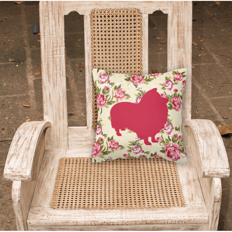  Coussin Sheltie Shabby Elegance, Jaune clair