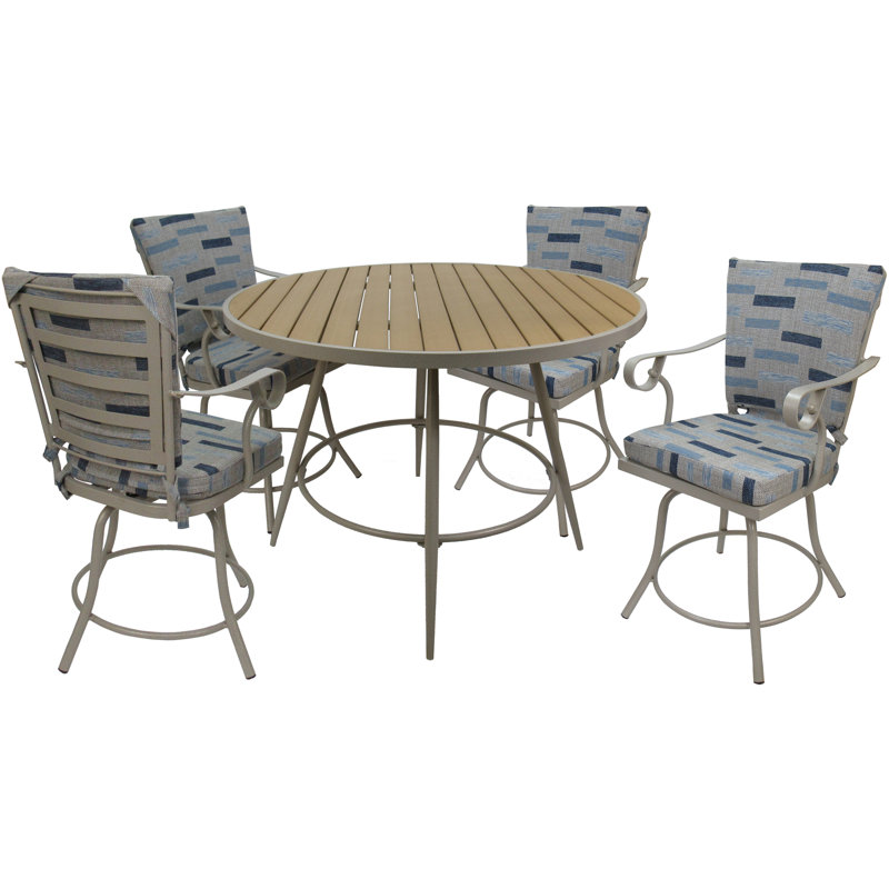 Ensemble repas extérieur pour 5 personnes Eleecia, Beige