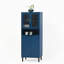 Tall Storage Show Cabinet With 2 Glass Display Door & 2 Doors, Tall Kitchen Pantry Cabinet-251408964