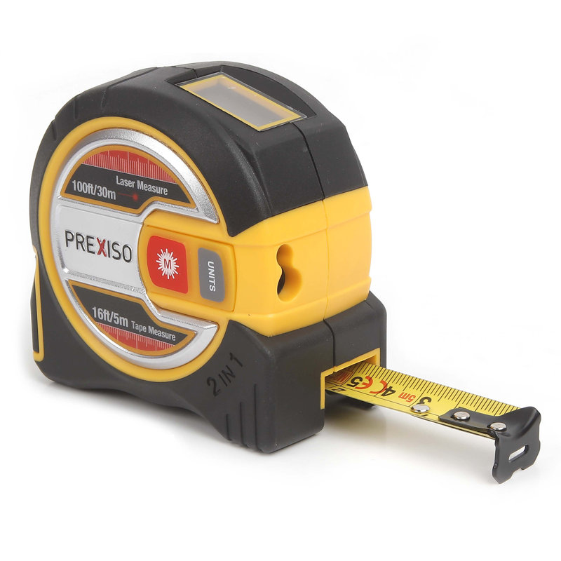 2-in-1 Laser Tape, 98 ft. w/Laser, 16 ft. w/Tape, 98ft./16ft (Single Pack)