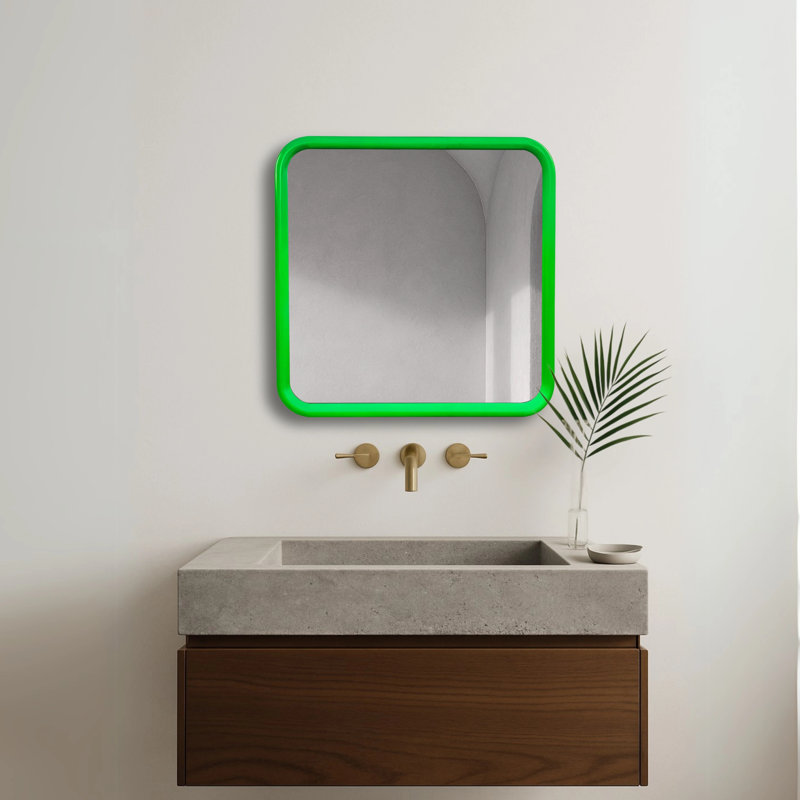 Bold Square Mirror, Green