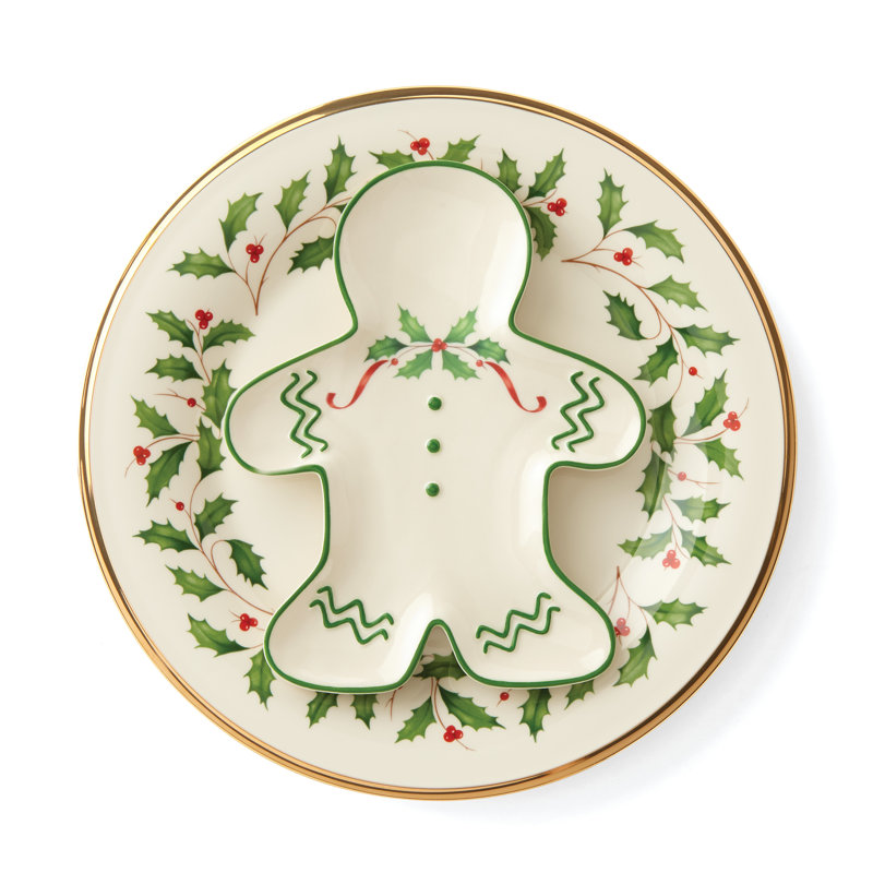 Holiday Gingerbread Man Bread and Butter Plate
