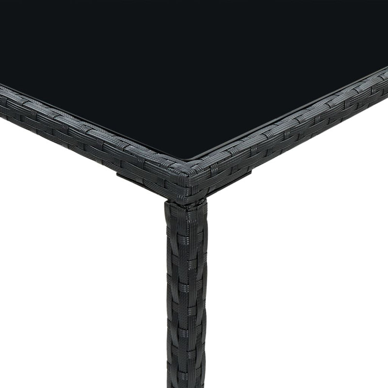Evaleigh Rattan Bar Table, Black