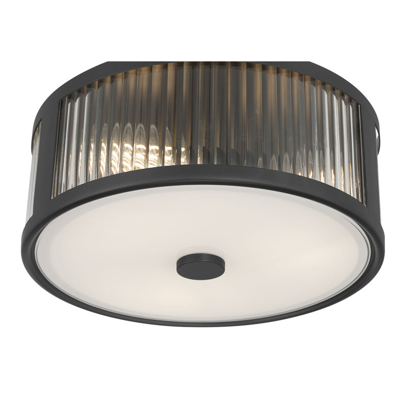 Plafonnier encastré 3 lumières 11,75 po Gabrie, Noir mat