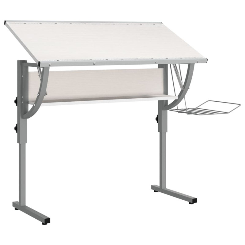 Arven Metal Base Writing Desk, White