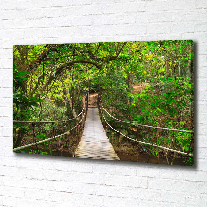 Union Rustic Rope Bridge - Wrapped Canvas Art Prints | Wayfair.co.uk