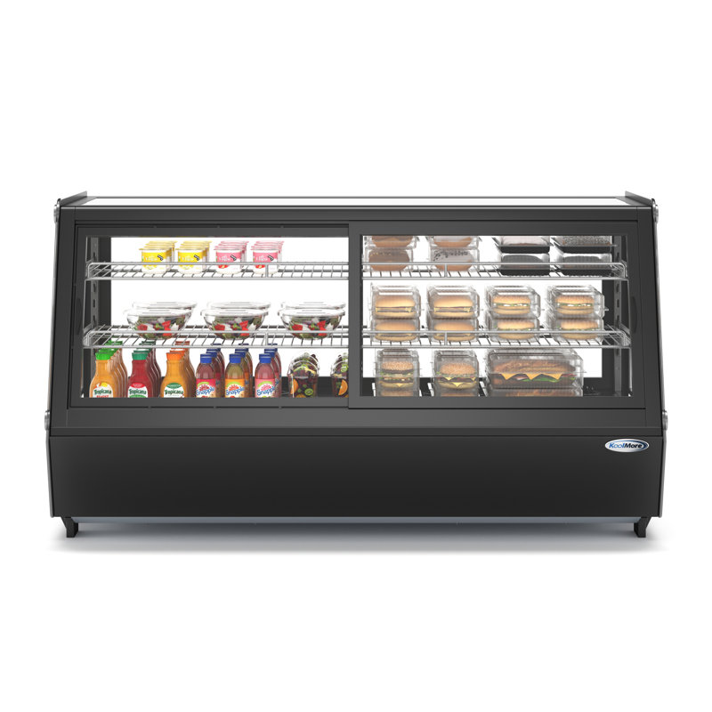 48 in. Self-Service Countertop Display Refrigerator in Black (CDC-250-BK), Black