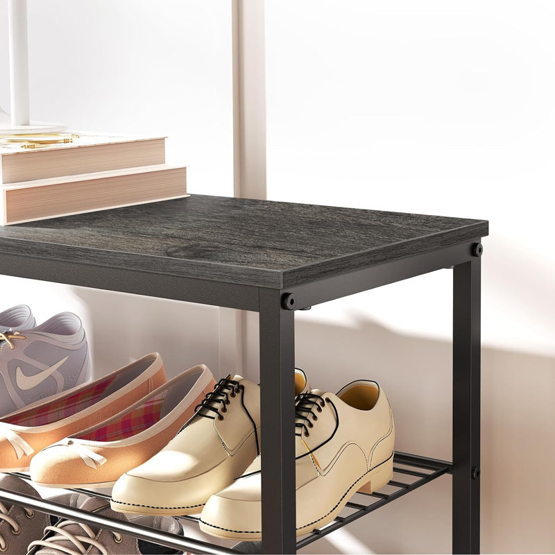 8-tier Shoe Rack Holds 28-35 Pairs, Black