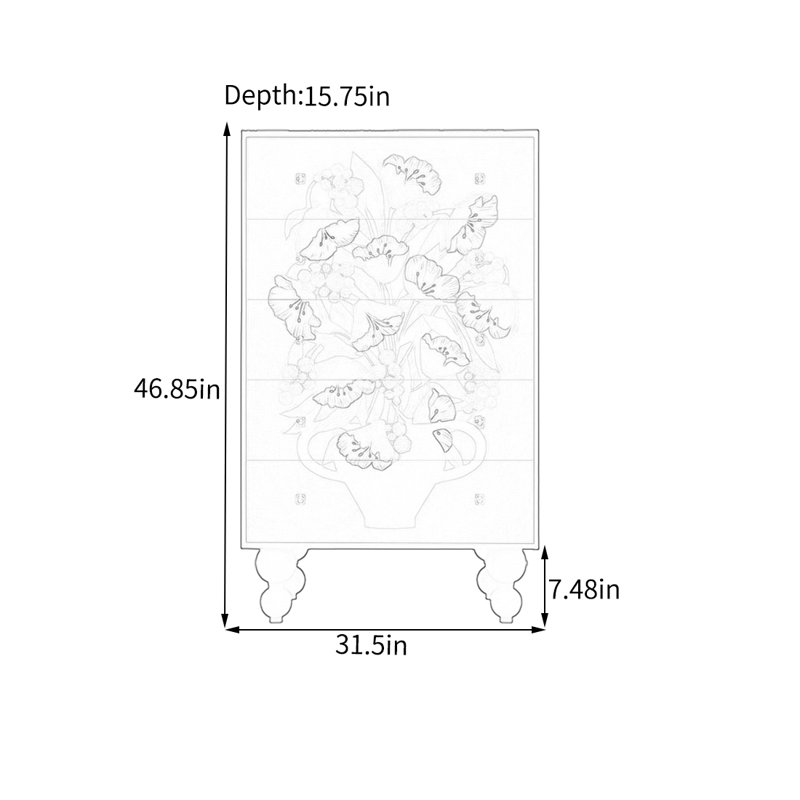 Armoire décorative en pin massif