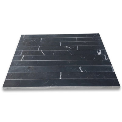 Carreau de mosaïque linéaire en marbre 12 po x 1 po pour mur et plancher
