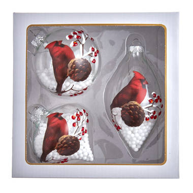 Christmas Pinecone and Berry Picks with Hanging Snow Flake Acrylic Ornaments Combo The Holiday Aisle