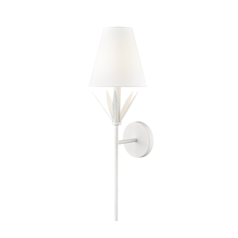 Applique murale 1 lumière 24 po Primrose, Blanc texturé