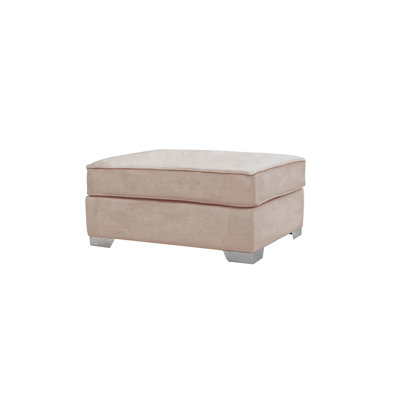 Quade 93cm Wide Velvet Rectangle No Pattern Standard Ottoman