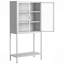 Tall Bookcase, Metal Storage Cabinet,Sideboard, Display Storage Cabinet, Bookcase With Storage-113040106