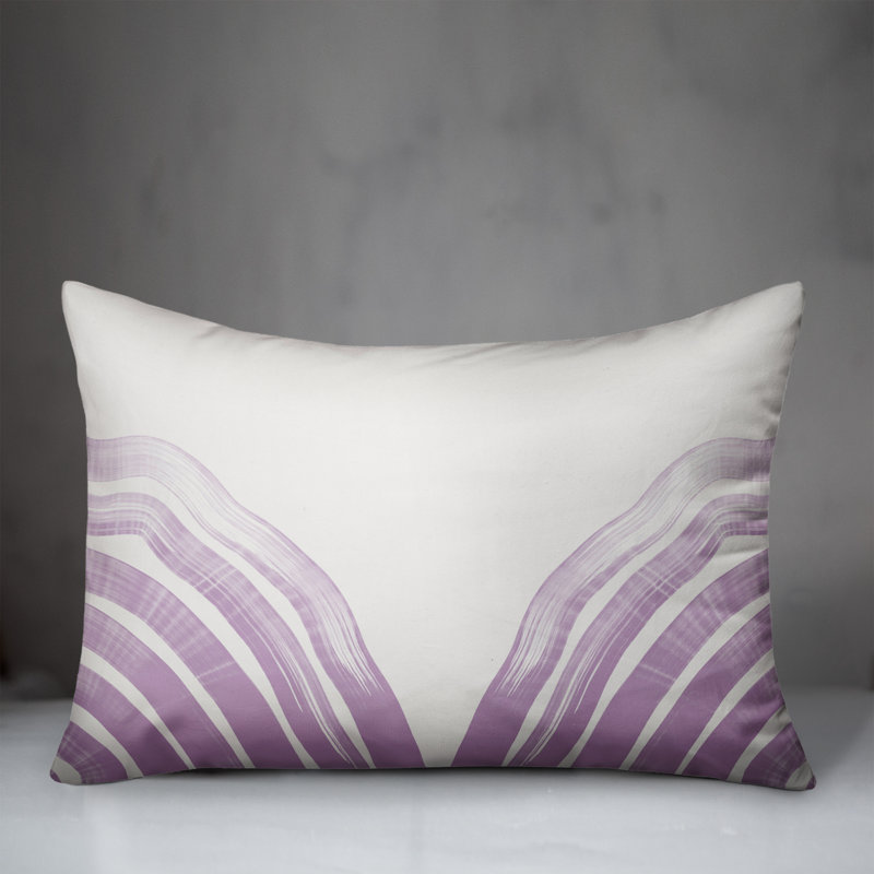 Abstract Outdoor Throw Pillow, Purple