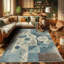 Machine Printed 177cm X 122cm Area Rug