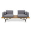 Ensemble de causeuse et de table basse d'extérieur pour l'extérieur