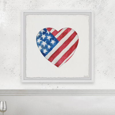 Impression encadrée « Heart Shape flag »