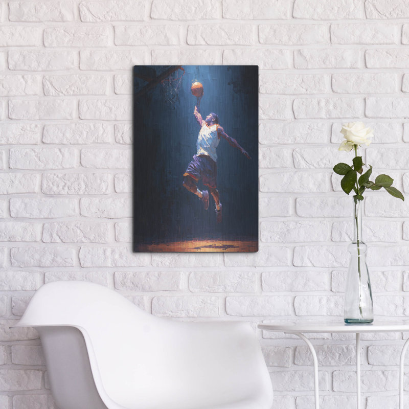  «Basketball Legend 3» par Ann Klee, art mural en métal, 16 po x 24 po, H 24 po x l 16 po