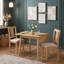 Ensemble de table de salle à manger 3 pièces pour 2 personnes avec abattant, table pliante et chaises rembourrées en lin-21456254