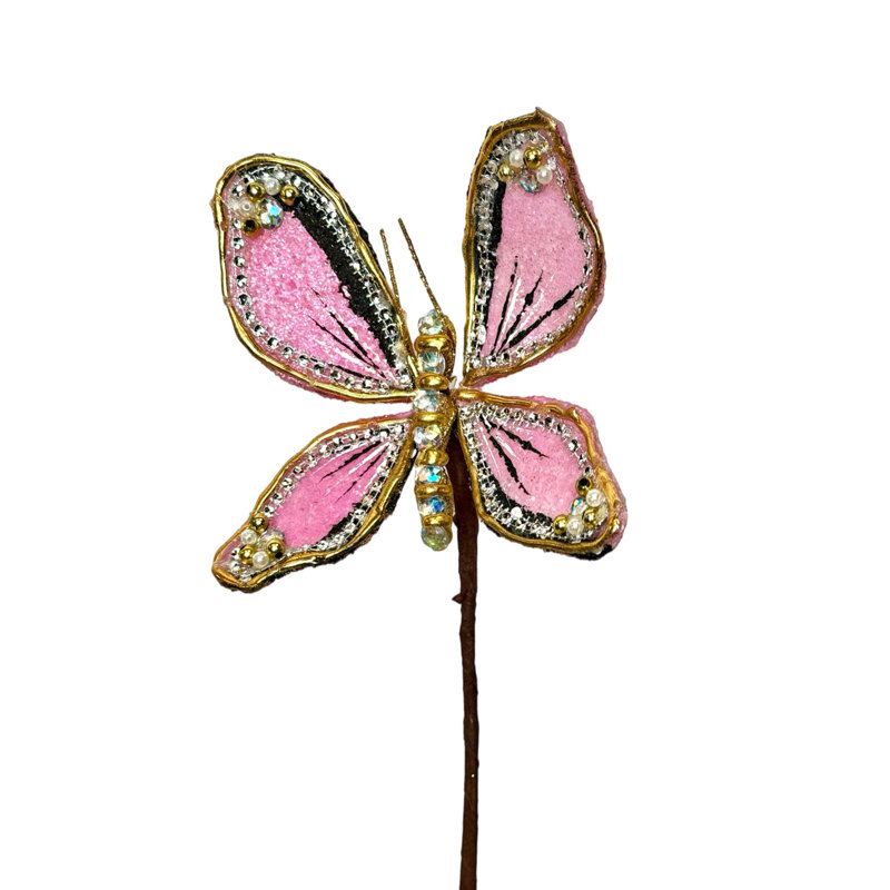 Tige en forme de bijoux, Rose clair, H 20 po x l 5 po