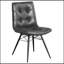 Élégantes chaises de salle à manger à dossier capitonné gris anthracite et gris acier, ensemble de 4, design moderne Mid-Century pour le confort et la durabilité