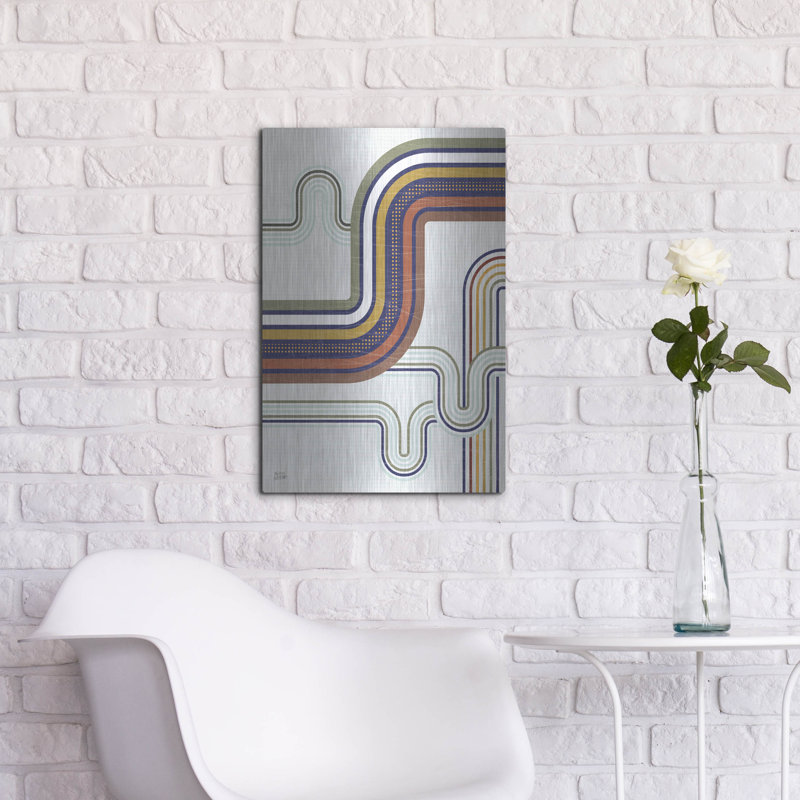 «Retro Subway 1» par Melissa Averinos, art mural en métal, H 16 po x l 12 po