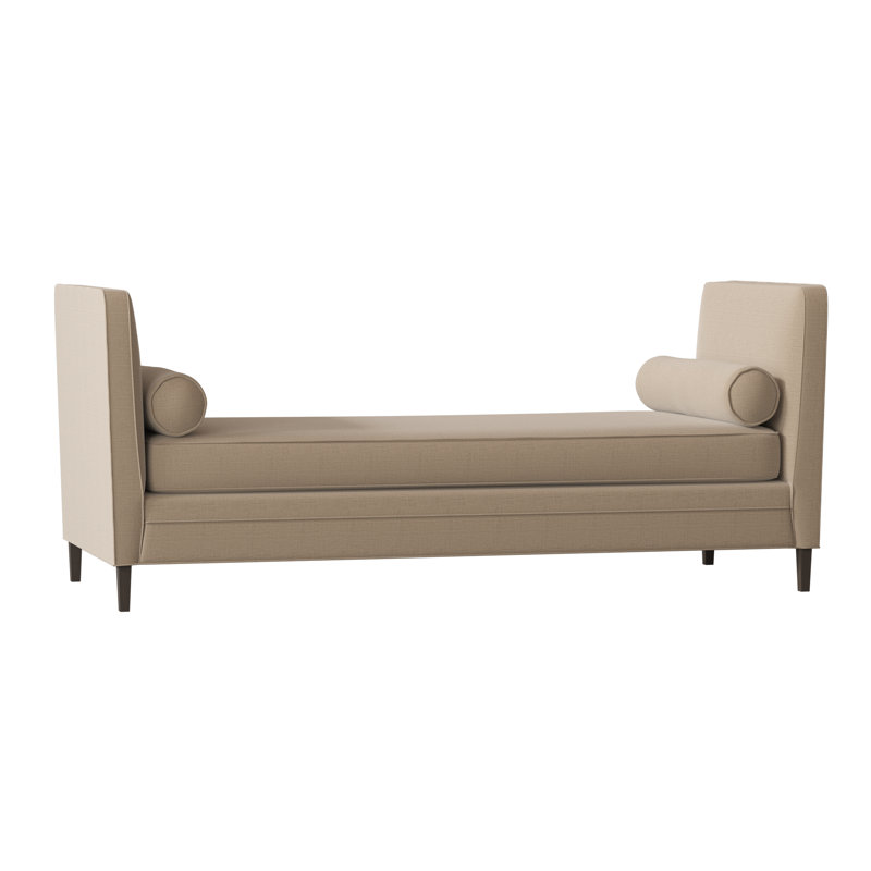Banc rembourré Lydia, Sisal Tess, Brun acajou