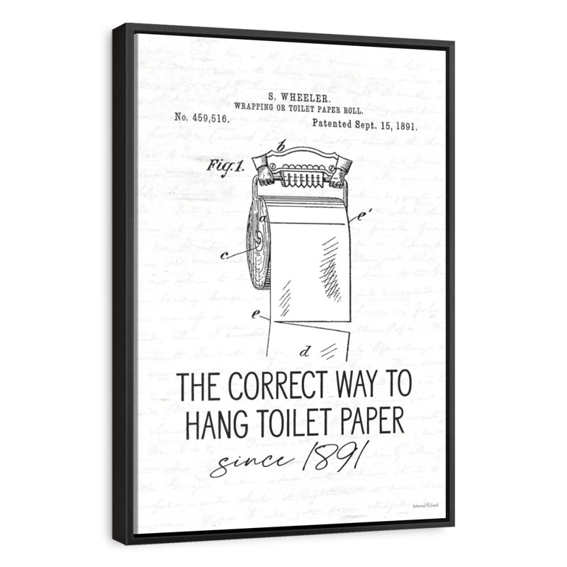 Comment suspendre le papier hygiénique, 25 po x 37 po, Cadre flottant noir